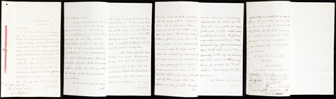Photo of a letter to Lord Glenelg