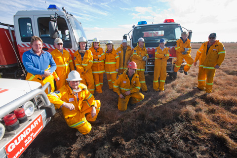Gundary Rural Fire Brigade volunteers.
