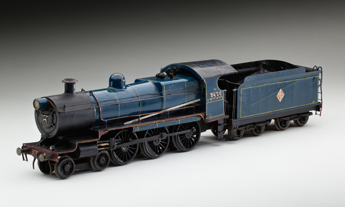 New South Wales Railways 35 class ‘Caves Express’ locomotive made of pressed and cast metals by Frank Fitzgerald
