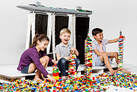 Towers of Tomorrow Children playing with LEGO® Bricks.