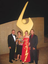 ACT Minister for Tourism Ted Quinlan joins Museum staff members Trish Kirkland, Louise Douglas and Clint Wright at the national tourism awards in Alice Springs.
