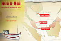 A screenshot image of the Journey of the Hong Hai interactive.