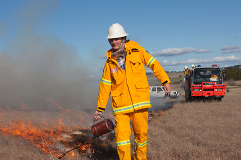 John Reynolds undertakes a 'cool burn'.