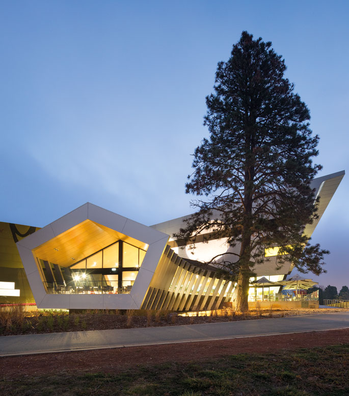 The exterior of the new Museum Cafe.