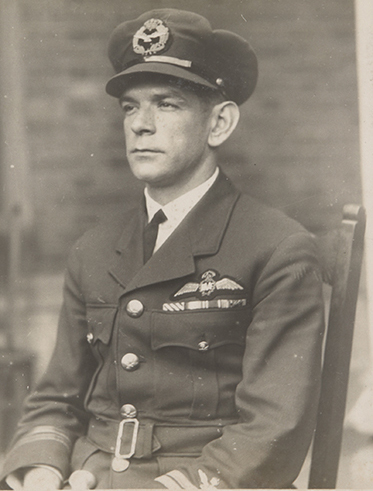 A black and white photograph of Charles Ulm in his RAAF uniform.