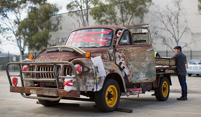 Rusted Bedford truck