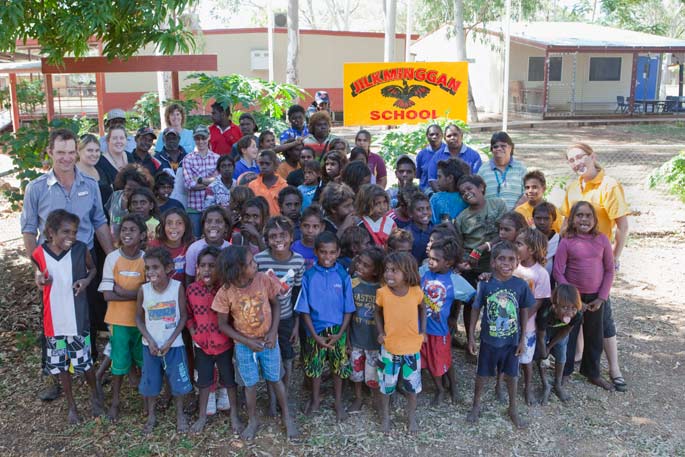 Staff and students of Jilkminggan School, Northern Territory
