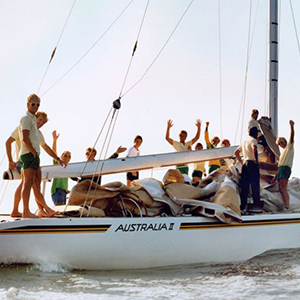 A yacht and crew