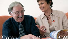 George Negus with Fiona Stanley