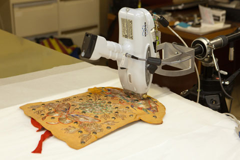 Costume accessories from the Golden Dragon Museum were also tested, such as the hat which is to be displayed along with the jacket and shoes in Landmarks.