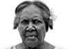 Black and white photograph of Sheila Sam, Sabai Island