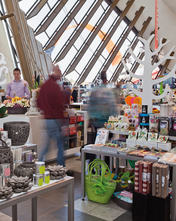 A photograph portraying the inside of a shop.