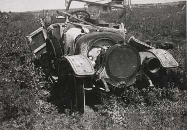 Abandoned wreck of the Delaunay-Belleville tourer