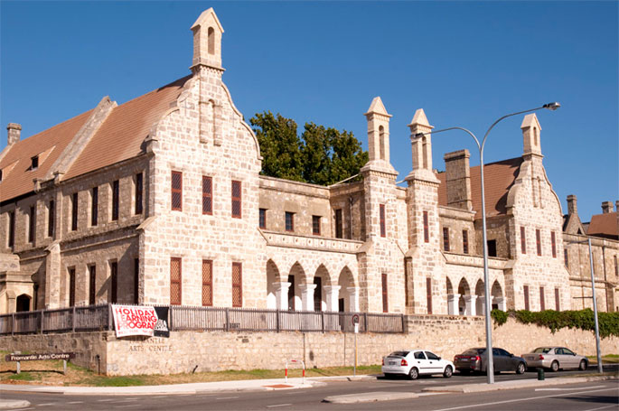 The Fremantle Arts Centre, formerly the lunatic asylum, which was built by convict labour.