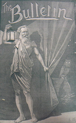 Cover of The Bulletin, Vol 7, No 347, 25 September 1886. National Museum of Australia.