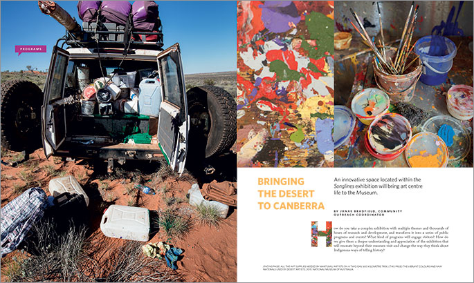 Publication spread with images and text