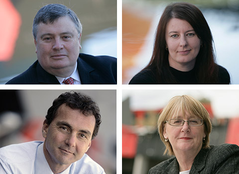 Individual images (clockwise from top left) of Craddock Morton, Suzy Nethercott-Watson, Louise Douglas and Mathew Trinca.