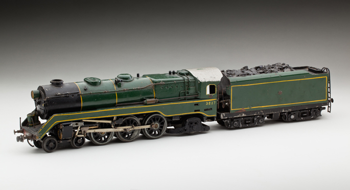 New South Wales Railways 38 class locomotive and tender, made from pressed and cast metals by Frederick Steward and associates