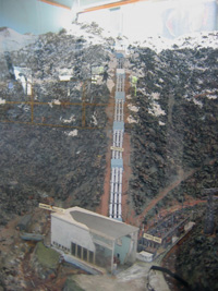 Model of the Guthega dam and power station.