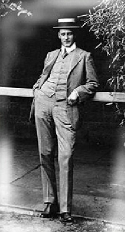 Black and white photo of Edwin Flack