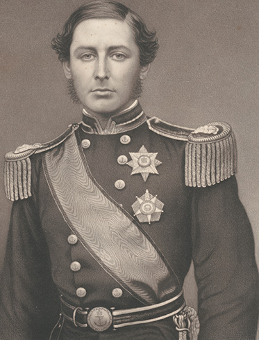 studio photo of youngish man wearing naval uniform