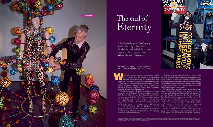 Publication spread with images and text