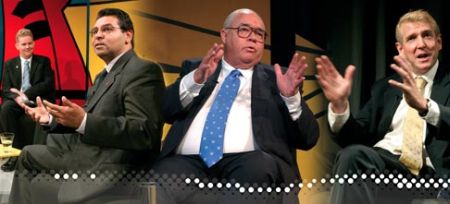 Senator Aden Ridgeway, Laurie Oakes and the Hon. Larry Anthony, MP