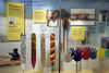 A display showcasing message sticks and the Sea of Hands