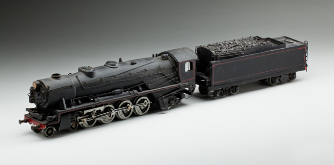 New South Wales Railways 58 class locomotive and tender, made from pressed and cast metals by Frederick Steward and associates