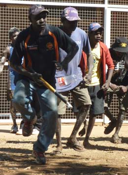 Daniel Wilfred leading bunggul (dance)