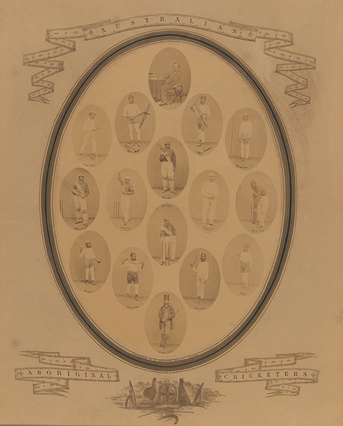 photo collage of Aboriginal cricketers