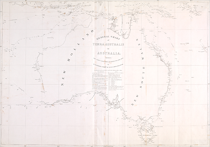 Hand-drawn map of Australia