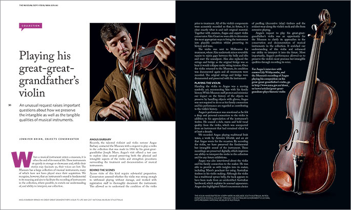 Publication spread with images and text