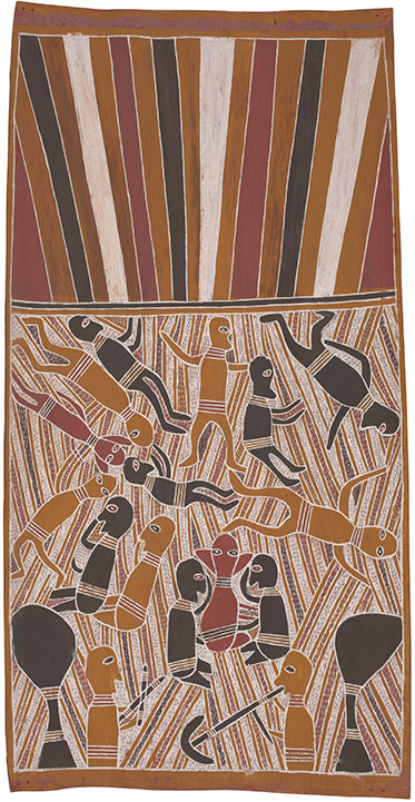 an Aboriginal bark painting