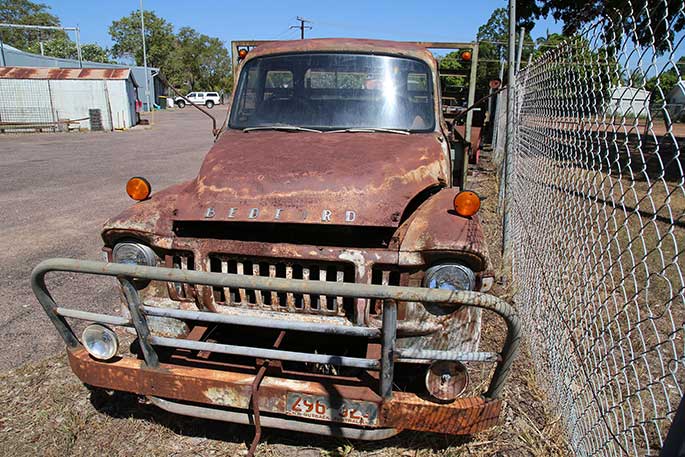 A brown truck.