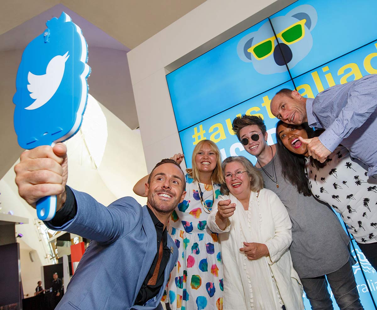 A group of people posing for a photograph.