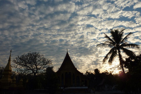 Vat Manorom, the temple next to our house.