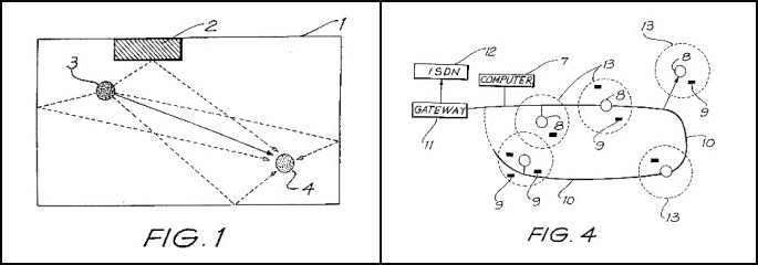 Drawing showing the trajectory of the wifi signal (left). Figure 4 drawing of a wireless network.