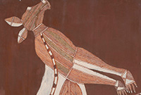 Old Masters on show in China an Aboriginal bark painting depicting a kangaroo