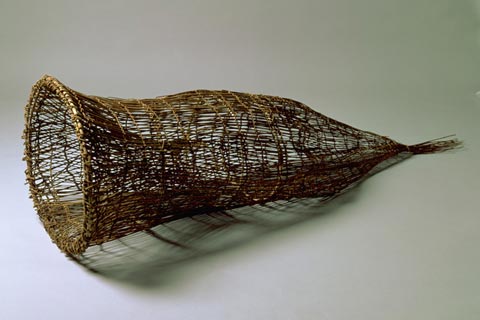 Fishtrap woven from rainforest vine.