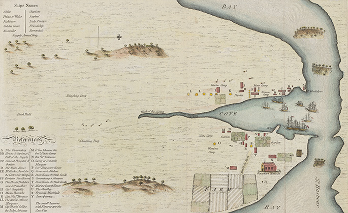 Sketch & Description of the Settlement at Sydney Cove, Port Jackson, 1788