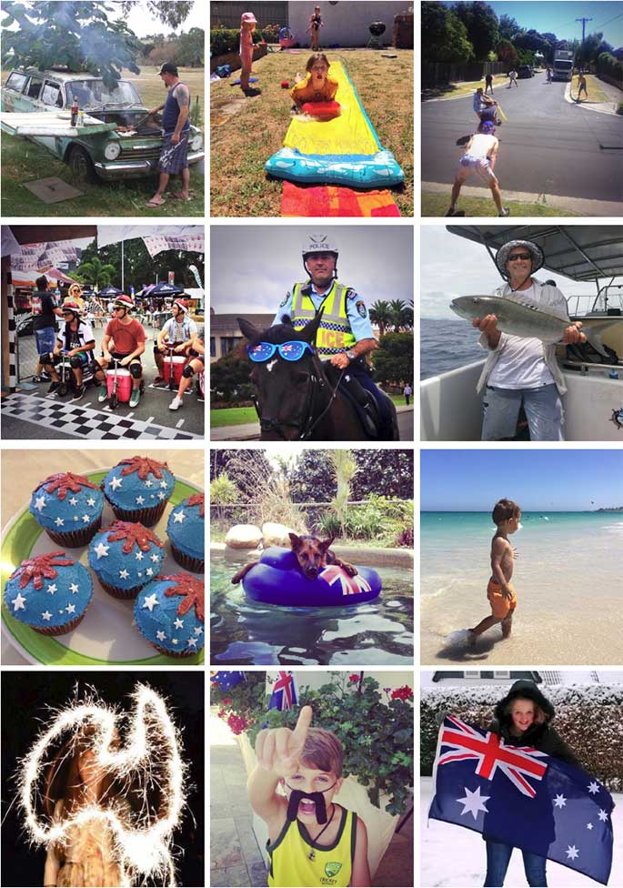 Some of the thousands of images tweeted by Australians and curated by the Museum, 26 January 2014.