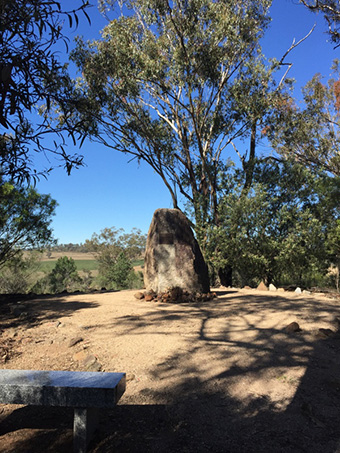 The memorial stone at Myall Creek. Photo: National Museum of Australia.