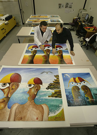Artist Paul Blahuta and Conservation Manager Eric Archer discuss the overall condition and treatment requirements of the paintings.