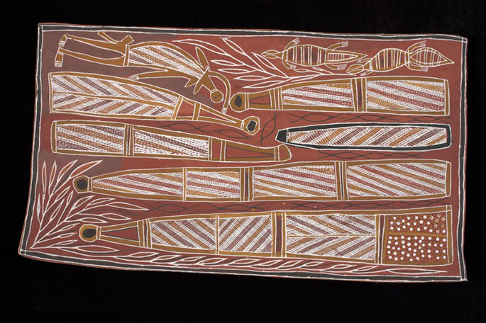 'Yarrpany, Dhuwa Honey’ bark painting