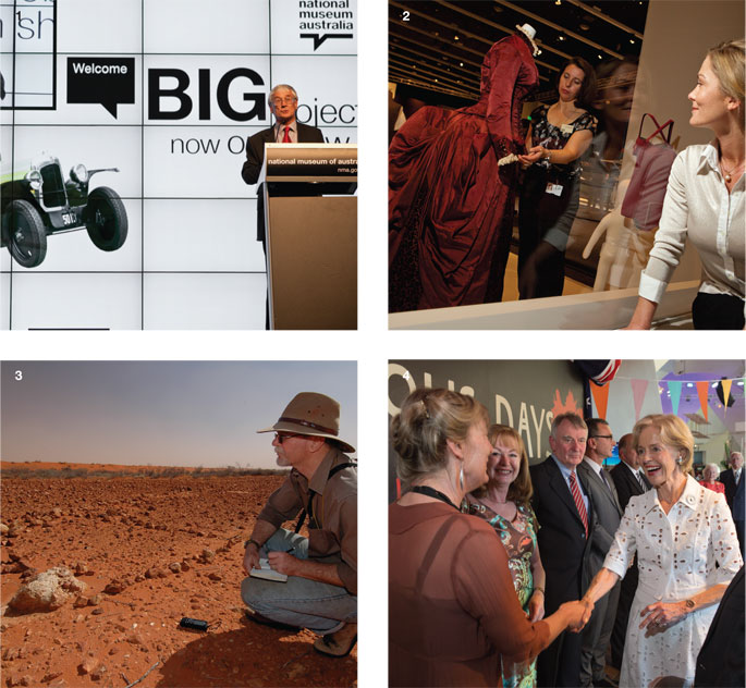 A compile of four square-shaped photographs into a large square. The images are numbered 1, 2, 3 and 4.