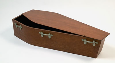 Small coffin with lid.