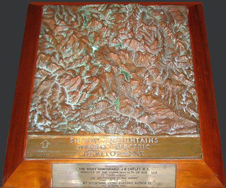 Topographic model of the Snowy Scheme.