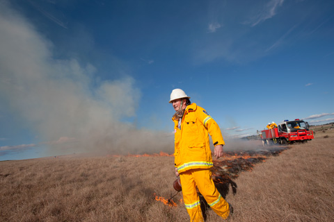 John Reynolds undertakes a 'cool burn'.