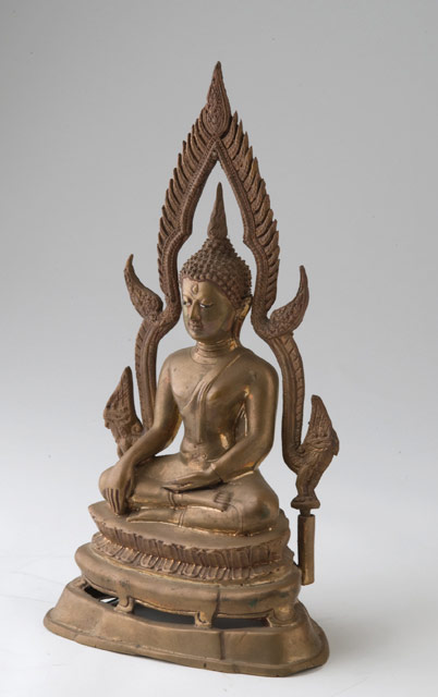 Buddha figure made of brass, part of the King's collection.